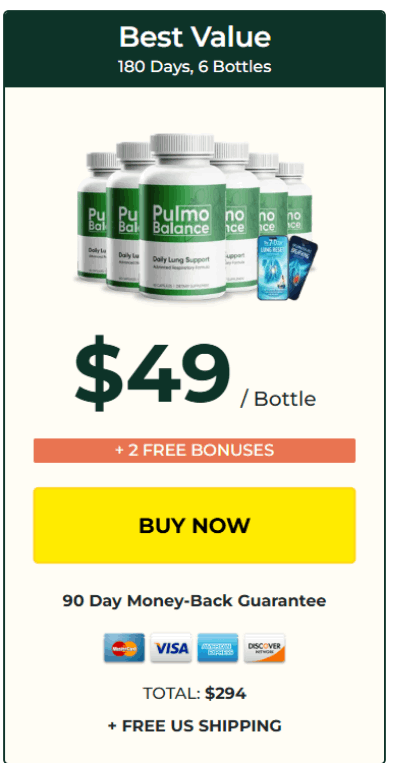 Pulmo Balance  price 6 bottle